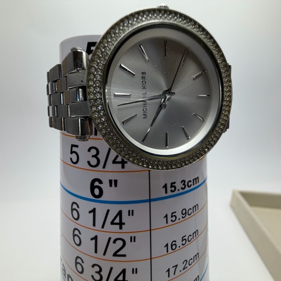 Michael Kors Silver Tone Watch with Sparkling Bezel - Picture 8 of 8